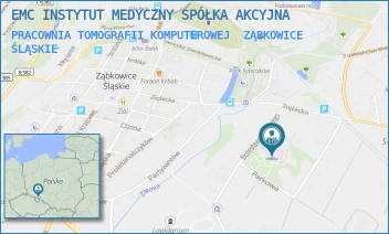 PRACOWNIA TOMOGRAFII KOMPUTEROWEJ - EMC INSTYTUT MEDYCZNY SPÓŁKA AKCYJNA SZPITAL ŚWIĘTEGO ROCHA W OZIMKU - UL. BOLESŁAWA CHROBREGO 5,  ZĄBKOWICE ŚLĄSKIE