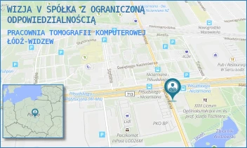 PRACOWNIA TOMOGRAFII KOMPUTEROWEJ - WIZJA V SPÓŁKA Z OGRANICZONĄ ODPOWIEDZIALNOŚCIĄ - AL. MARSZ. JÓZEFA PIŁSUDSKIEGO 157,  ŁÓDŹ-WIDZEW