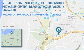 PRACOWNIA TOMOGRAFII KOMPUTEROWEJ - NIEPUBLICZNY ZAKŁAD OPIEKI ZDROWOTNEJ MEDYCZNE CENTRA DIAGNOSTYCZNE VOXEL W POZNANIU - TEATRALNA 5,  ELBLĄG