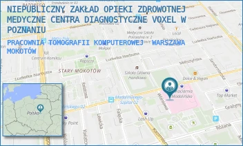 PRACOWNIA TOMOGRAFII KOMPUTEROWEJ - VOXEL SPÓŁKA AKCYJNA - ANTONIEGO JÓZEFA MADALIŃSKIEGO 25,  WARSZAWA MOKOTÓW