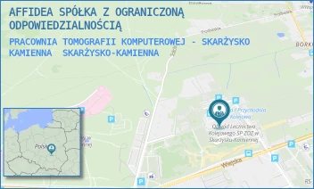 PRACOWNIA TOMOGRAFII KOMPUTEROWEJ - SKARŻYSKO KAMIENNA - AFFIDEA SPÓŁKA Z OGRANICZONĄ ODPOWIEDZIALNOŚCIĄ - SOKOLA 50A,  SKARŻYSKO-KAMIENNA