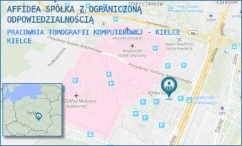 PRACOWNIA TOMOGRAFII KOMPUTEROWEJ - KIELCE - AFFIDEA SPÓŁKA Z OGRANICZONĄ ODPOWIEDZIALNOŚCIĄ - JAGIELLOŃSKA 72,  KIELCE