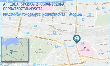 PRACOWNIA TOMOGRAFII KOMPUTEROWEJ - AFFIDEA SPÓŁKA Z OGRANICZONĄ ODPOWIEDZIALNOŚCIĄ - UL. OŁBIŃSKA 32,  WROCŁAW