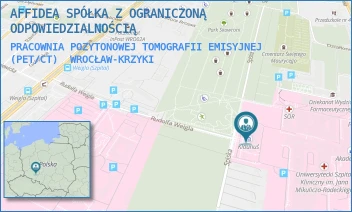 PRACOWNIA POZYTONOWEJ TOMOGRAFII EMISYJNEJ (PET/CT) - AFFIDEA SPÓŁKA Z OGRANICZONĄ ODPOWIEDZIALNOŚCIĄ - UL. BOROWSKA 213,  WROCŁAW-KRZYKI