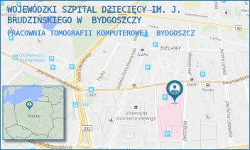 PRACOWNIA TOMOGRAFII KOMPUTEROWEJ - WOJEWÓDZKI SZPITAL DZIECIĘCY IM. J. BRUDZIŃSKIEGO W  BYDGOSZCZY - CHODKIEWICZA 44,  BYDGOSZCZ