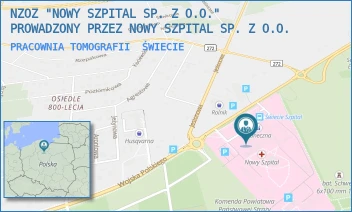 PRACOWNIA TOMOGRAFII - NOWY SZPITAL SPÓŁKA Z OGRANICZONĄ ODPOWIEDZIALNOŚCIĄ - WOJSKA POLSKIEGO 126,  ŚWIECIE