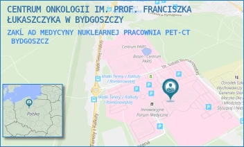 ZAKĹAD MEDYCYNY NUKLEARNEJ PRACOWNIA PET-CT - CENTRUM ONKOLOGII IM. PROF. FRANCISZKA ŁUKASZCZYKA W BYDGOSZCZY - DR. I.ROMANOWSKIEJ 2,  BYDGOSZCZ