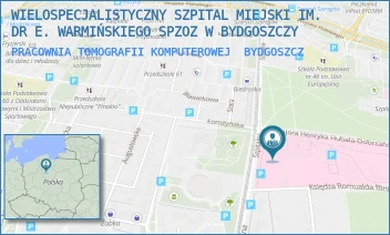 PRACOWNIA TOMOGRAFII KOMPUTEROWEJ - SZPITAL KLINICZNY IM. DR. E. WARMIŃSKIEGO POLITECHNIKI BYDGOSKIEJ- SPZOZ W BYDGOSZCZY - SZPITALNA 19,  BYDGOSZCZ