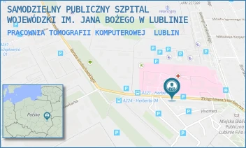 PRACOWNIA TOMOGRAFII KOMPUTEROWEJ - SAMODZIELNY PUBLICZNY SZPITAL WOJEWÓDZKI IM. JANA BOŻEGO W LUBLINIE - ZBIGNIEWA HERBERTA 21,  LUBLIN