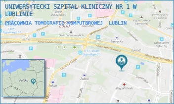 PRACOWNIA TOMOGRAFII KOMPUTEROWEJ - UNIWERSYTECKI SZPITAL KLINICZNY NR 1 W LUBLINIE - ALEJA SOLIDARNOŚCI 8,  LUBLIN