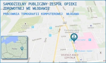PRACOWNIA TOMOGRAFII KOMPUTEROWEJ - SAMODZIELNY PUBLICZNY ZESPÓŁ OPIEKI ZDROWOTNEJ WE WŁODAWIE - AL. JÓZEFA PIŁSUDSKIEGO 64,  WŁODAWA