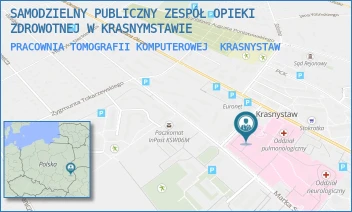 PRACOWNIA TOMOGRAFII KOMPUTEROWEJ - SAMODZIELNY PUBLICZNY ZESPÓŁ OPIEKI ZDROWOTNEJ W KRASNYMSTAWIE - GŁOWACKIEGO 3,  KRASNYSTAW