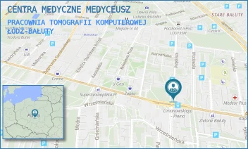 PRACOWNIA TOMOGRAFII KOMPUTEROWEJ - CENTRA MEDYCZNE MEDYCEUSZ - UL. BOLESŁAWA LIMANOWSKIEGO 47,  ŁÓDŹ-BAŁUTY