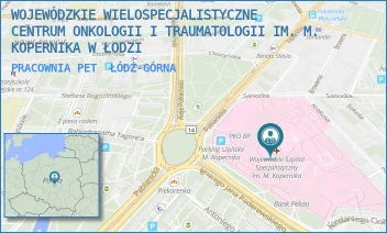 PRACOWNIA PET - WOJEWÓDZKIE WIELOSPECJALISTYCZNE CENTRUM ONKOLOGII I TRAUMATOLOGII IM. M. KOPERNIKA W ŁODZI - UL. PABIANICKA 62,  ŁÓDŹ-GÓRNA