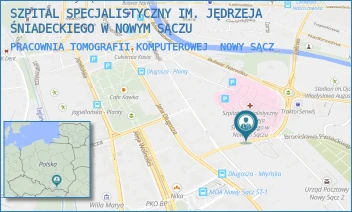 PRACOWNIA TOMOGRAFII KOMPUTEROWEJ - SZPITAL SPECJALISTYCZNY IM. JĘDRZEJA ŚNIADECKIEGO W NOWYM SĄCZU - UL. MŁYŃSKA 5,  NOWY SĄCZ