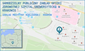 ZAKŁAD MEDYCYNY NUKLEARNEJ - SAMODZIELNY PUBLICZNY ZAKŁAD OPIEKI ZDROWOTNEJ SZPITAL UNIWERSYTECKI W KRAKOWIE - UL. MACIEJA JAKUBOWSKIEGO 2,  KRAKÓW