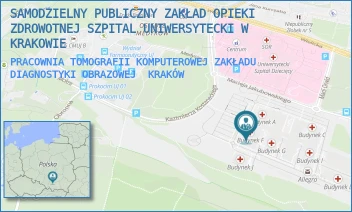 PRACOWNIA TOMOGRAFII KOMPUTEROWEJ ZAKŁADU DIAGNOSTYKI OBRAZOWEJ - SAMODZIELNY PUBLICZNY ZAKŁAD OPIEKI ZDROWOTNEJ SZPITAL UNIWERSYTECKI W KRAKOWIE - UL. MACIEJA JAKUBOWSKIEGO 2,  KRAKÓW