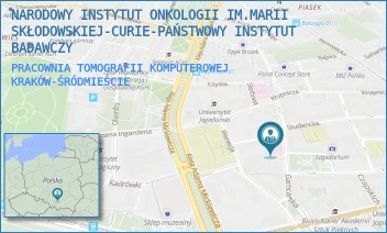 PRACOWNIA TOMOGRAFII KOMPUTEROWEJ - NARODOWY INSTYTUT ONKOLOGII IM.MARII SKŁODOWSKIEJ-CURIE-PAŃSTWOWY INSTYTUT BADAWCZY - UL. GARNCARSKA 11,  KRAKÓW-ŚRÓDMIEŚCIE