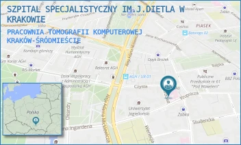 PRACOWNIA TOMOGRAFII KOMPUTEROWEJ - SZPITAL SPECJALISTYCZNY IM.J.DIETLA W KRAKOWIE - UL. SKARBOWA 1,  KRAKÓW-ŚRÓDMIEŚCIE