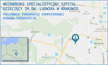 PRACOWNIA TOMOGRAFII KOMPUTEROWEJ - WOJEWÓDZKI SPECJALISTYCZNY SZPITAL DZIECIĘCY IM.ŚW. LUDWIKA W KRAKOWIE - UL. STRZELECKA 2 - 2A,  KRAKÓW-ŚRÓDMIEŚCIE