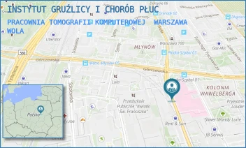 PRACOWNIA TOMOGRAFII KOMPUTEROWEJ - INSTYTUT GRUŹLICY I CHORÓB PŁUC - PŁOCKA 26,  WARSZAWA WOLA