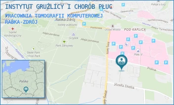 PRACOWNIA TOMOGRAFII KOMPUTEROWEJ - INSTYTUT GRUŹLICY I CHORÓB PŁUC - UL. PROF. RUDNIKA 3B,  RABKA-ZDRÓJ