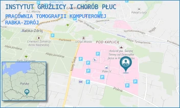 PRACOWNIA TOMOGRAFII KOMPUTEROWEJ - INSTYTUT GRUŹLICY I CHORÓB PŁUC - UL. PROFESORA RUDNIKA 3B,  RABKA-ZDRÓJ