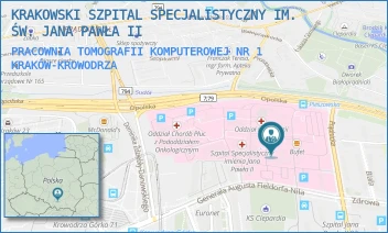 PRACOWNIA TOMOGRAFII KOMPUTEROWEJ NR 1 - KRAKOWSKI SZPITAL SPECJALISTYCZNY IM. ŚW. JANA PAWŁA II - UL. PRĄDNICKA 80,  KRAKÓW-KROWODRZA