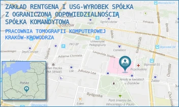 PRACOWNIA TOMOGRAFII KOMPUTEROWEJ - DIAGNOSTYKA WYROBEK SPÓŁKA Z OGRANICZONĄ ODPOWIEDZIALNOŚCIĄ - UL. KRONIKARZA GALLA 25,  KRAKÓW-KROWODRZA
