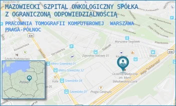 PRACOWNIA TOMOGRAFII KOMPUTEROWEJ - MAZOWIECKI SZPITAL ONKOLOGICZNY SPÓŁKA Z OGRANICZONĄ ODPOWIEDZIALNOŚCIĄ - ALEJA "SOLIDARNOŚCI" 10,  WARSZAWA PRAGA-PÓŁNOC