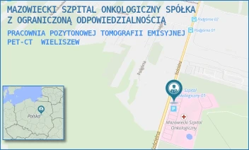 PRACOWNIA POZYTONOWEJ TOMOGRAFII EMISYJNEJ PET-CT - MAZOWIECKI SZPITAL ONKOLOGICZNY SPÓŁKA Z OGRANICZONĄ ODPOWIEDZIALNOŚCIĄ - KOŚCIELNA 61,  WIELISZEW