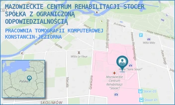 PRACOWNIA TOMOGRAFII KOMPUTEROWEJ - MAZOWIECKIE CENTRUM REHABILITACJI STOCER SPÓŁKA Z OGRANICZONĄ ODPOWIEDZIALNOŚCIĄ - WIERZEJEWSKIEGO 12,  KONSTANCIN-JEZIORNA