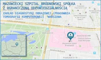 ZAKŁAD DIAGNOSTYKI OBRAZOWEJ (PRACOWNIA TOMOGRAFII KOMPUTEROWEJ) - MAZOWIECKI SZPITAL BRÓDNOWSKI SPÓŁKA Z OGRANICZONĄ ODPOWIEDZIALNOŚCIĄ - KONDRATOWICZA 8,  WARSZAWA
