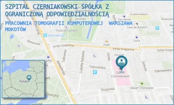 PRACOWNIA TOMOGRAFII KOMPUTEROWEJ - SZPITAL CZERNIAKOWSKI SPÓŁKA Z OGRANICZONĄ ODPOWIEDZIALNOŚCIĄ - STĘPIŃSKA 19/25,  WARSZAWA MOKOTÓW