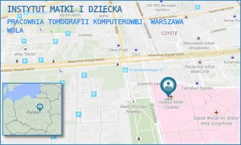 PRACOWNIA TOMOGRAFII KOMPUTEROWEJ - INSTYTUT MATKI I DZIECKA - MARCINA KASPRZAKA 17 A,  WARSZAWA WOLA