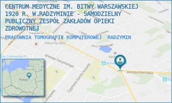 PRACOWNIA TOMOGRAFII KOMPUTEROWEJ - CENTRUM MEDYCZNE IM. BITWY WARSZAWSKIEJ 1920 R. W RADZYMINIE - SAMODZIELNY PUBLICZNY ZESPÓŁ ZAKŁADÓW OPIEKI ZDROWOTNEJ - KONSTYTUCJI 3 MAJA 17,  RADZYMIN