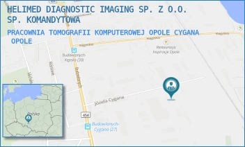 PRACOWNIA TOMOGRAFII KOMPUTEROWEJ OPOLE CYGANA - HELIMED DIAGNOSTIC IMAGING SP. Z O.O. SP. KOMANDYTOWA - UL. JÓZEFA CYGANA 6A,  OPOLE