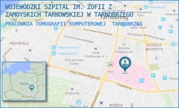 PRACOWNIA TOMOGRAFII KOMPUTEROWEJ - WOJEWÓDZKI SZPITAL IM. ZOFII Z ZAMOYSKICH TARNOWSKIEJ W TARNOBRZEGU - UL. SZPITALNA 1,  TARNOBRZEG