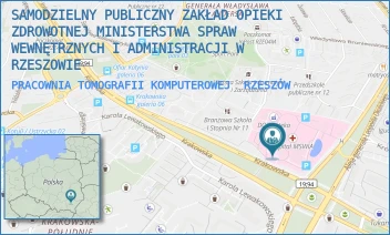 PRACOWNIA TOMOGRAFII KOMPUTEROWEJ - SAMODZIELNY PUBLICZNY ZAKŁAD OPIEKI ZDROWOTNEJ MINISTERSTWA SPRAW WEWNĘTRZNYCH I ADMINISTRACJI W RZESZOWIE - UL. KRAKOWSKA 16,  RZESZÓW