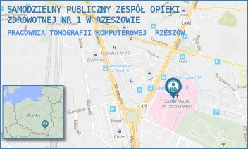 PRACOWNIA TOMOGRAFII KOMPUTEROWEJ - SAMODZIELNY PUBLICZNY ZESPÓŁ OPIEKI ZDROWOTNEJ NR 1 W RZESZOWIE - UL. RYCERSKA 4,  RZESZÓW