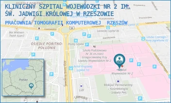 PRACOWNIA TOMOGRAFII KOMPUTEROWEJ - KLINICZNY SZPITAL WOJEWÓDZKI NR 2 IM. ŚW. JADWIGI KRÓLOWEJ W RZESZOWIE - UL. LWOWSKA 60,  RZESZÓW