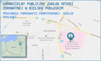 PRACOWNIA TOMOGRAFII KOMPUTEROWEJ - SAMODZIELNY PUBLICZNY ZAKŁAD OPIEKI ZDROWOTNEJ W BIELSKU PODLASKIM - KLESZCZELOWSKA 1,  BIELSK PODLASKI