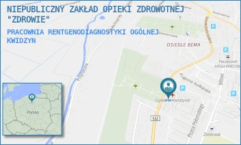 PRACOWNIA RENTGENODIAGNOSTYKI OGÓLNEJ - NIEPUBLICZNY ZAKŁAD OPIEKI ZDROWOTNEJ "ZDROWIE" - UL. JÓZEFA HALLERA 31, KWIDZYN