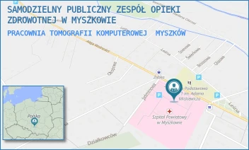 PRACOWNIA TOMOGRAFII KOMPUTEROWEJ - SAMODZIELNY PUBLICZNY ZESPÓŁ OPIEKI ZDROWOTNEJ W MYSZKOWIE - UL. ALEJA WOLNOŚCI 29, MYSZKÓW