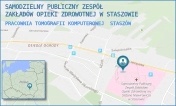 PRACOWNIA TOMOGRAFII KOMPUTEROWEJ - SAMODZIELNY PUBLICZNY ZESPÓŁ ZAKŁADÓW OPIEKI ZDROWOTNEJ W STASZOWIE - 11 LISTOPADA 78,  STASZÓW