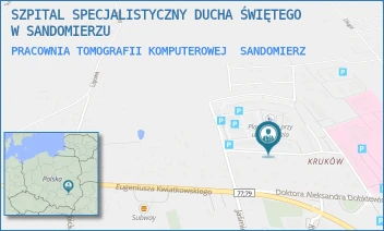 PRACOWNIA TOMOGRAFII KOMPUTEROWEJ - SZPITAL SPECJALISTYCZNY DUCHA ŚWIĘTEGO W SANDOMIERZU - SCHINZLA 13,  SANDOMIERZ