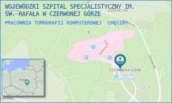PRACOWNIA TOMOGRAFII KOMPUTEROWEJ - WOJEWÓDZKI SZPITAL SPECJALISTYCZNY IM. ŚW. RAFAŁA W CZERWONEJ GÓRZE - CZERWONA GÓRA 10,  CHĘCINY