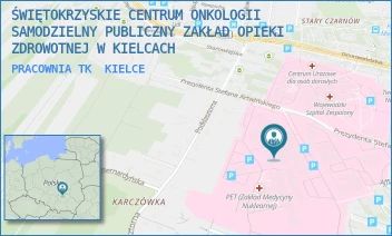 PRACOWNIA TK - ŚWIĘTOKRZYSKIE CENTRUM ONKOLOGII SAMODZIELNY PUBLICZNY ZAKŁAD OPIEKI ZDROWOTNEJ W KIELCACH - ARTWIŃSKIEGO 3,  KIELCE