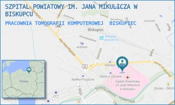 PRACOWNIA TOMOGRAFII KOMPUTEROWEJ - SZPITAL POWIATOWY IM. JANA MIKULICZA W BISKUPCU - ARMII  KRAJOWEJ 8,  BISKUPIEC