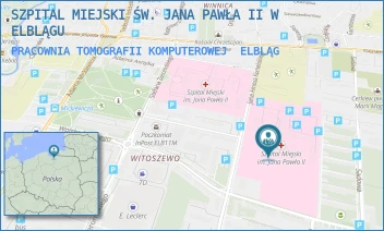 PRACOWNIA TOMOGRAFII KOMPUTEROWEJ - SZPITAL MIEJSKI ŚW. JANA PAWŁA II W ELBLĄGU - KOMEŃSKIEGO 35,  ELBLĄG
